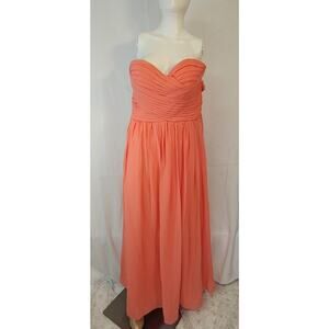 Star Box Strapless,Long,Coral Party/Cocktail Dress,Full Support, XX Large, New